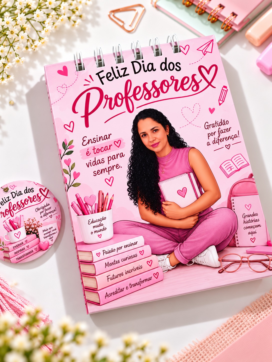 Bloco de anotação A6 Capa Dura
